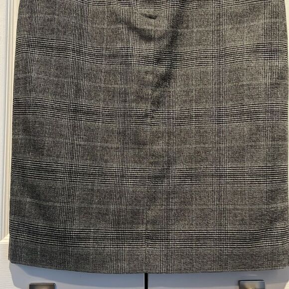 Calvin‎ Klein Black/Grey Plaid Lined Skirt Size 12 Nwot - Picture 5 of 13